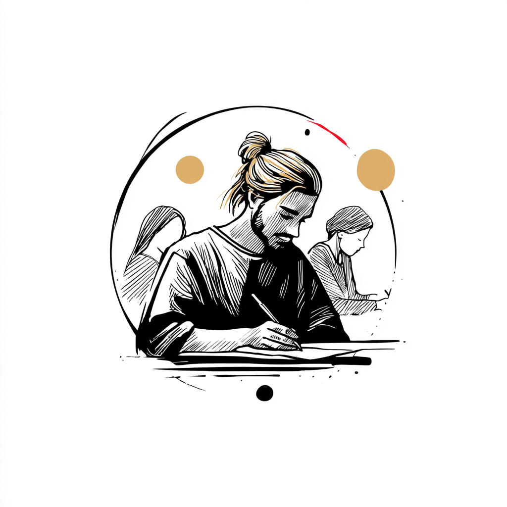 Writers collaborating icon